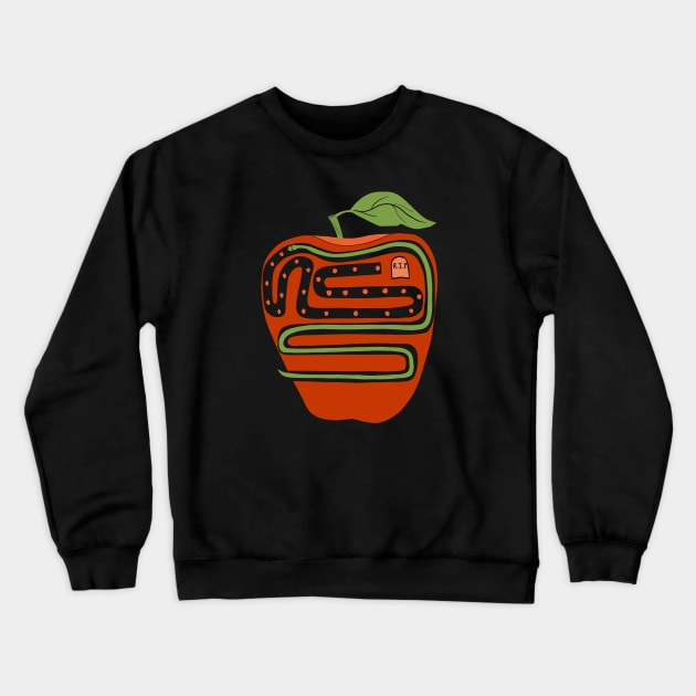 Apple Worm | Tunnel Vision Crewneck Sweatshirt by Suneldesigns